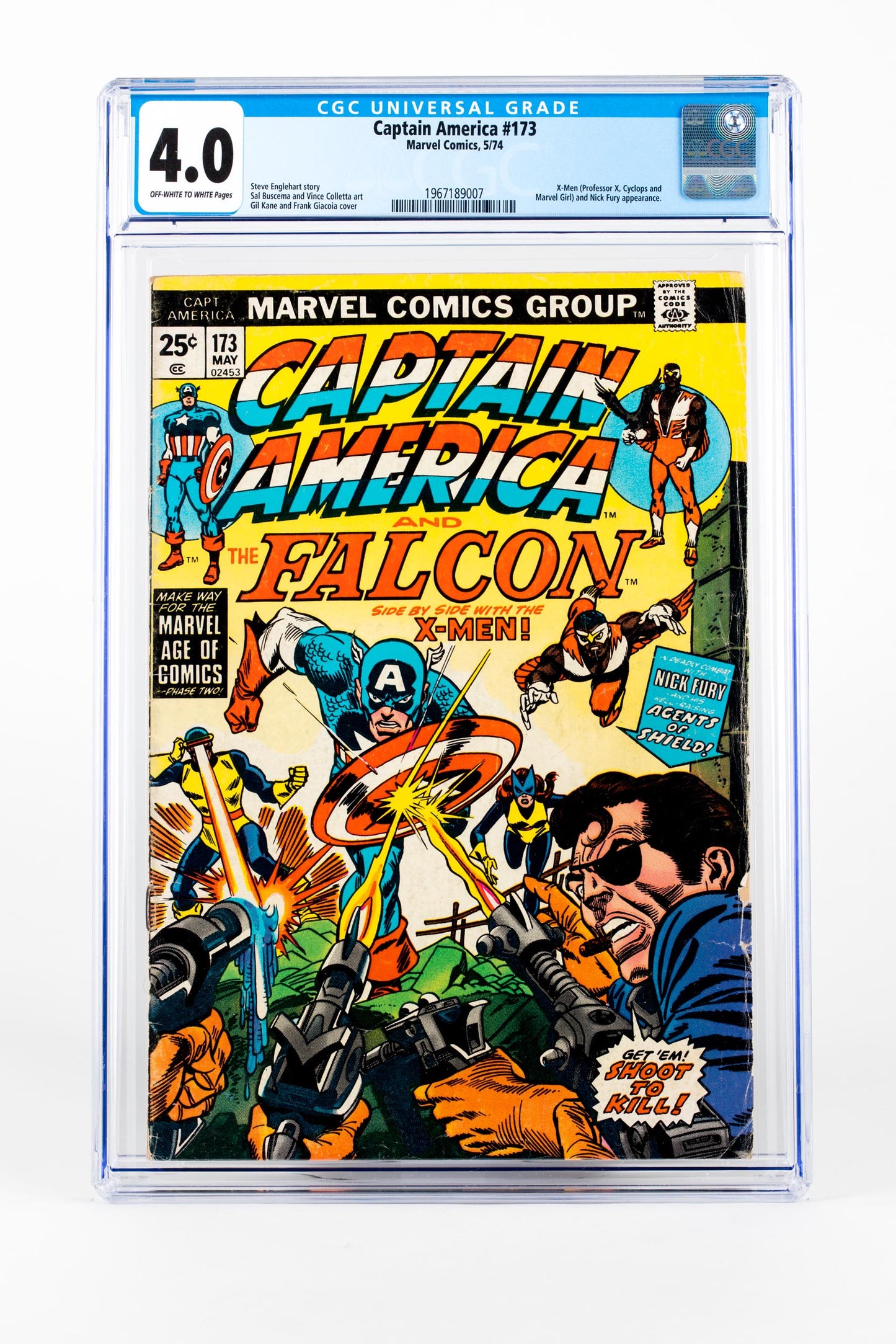 Captain America #173 X-Men & Nick Fury App. Kane & Giocoia Cover