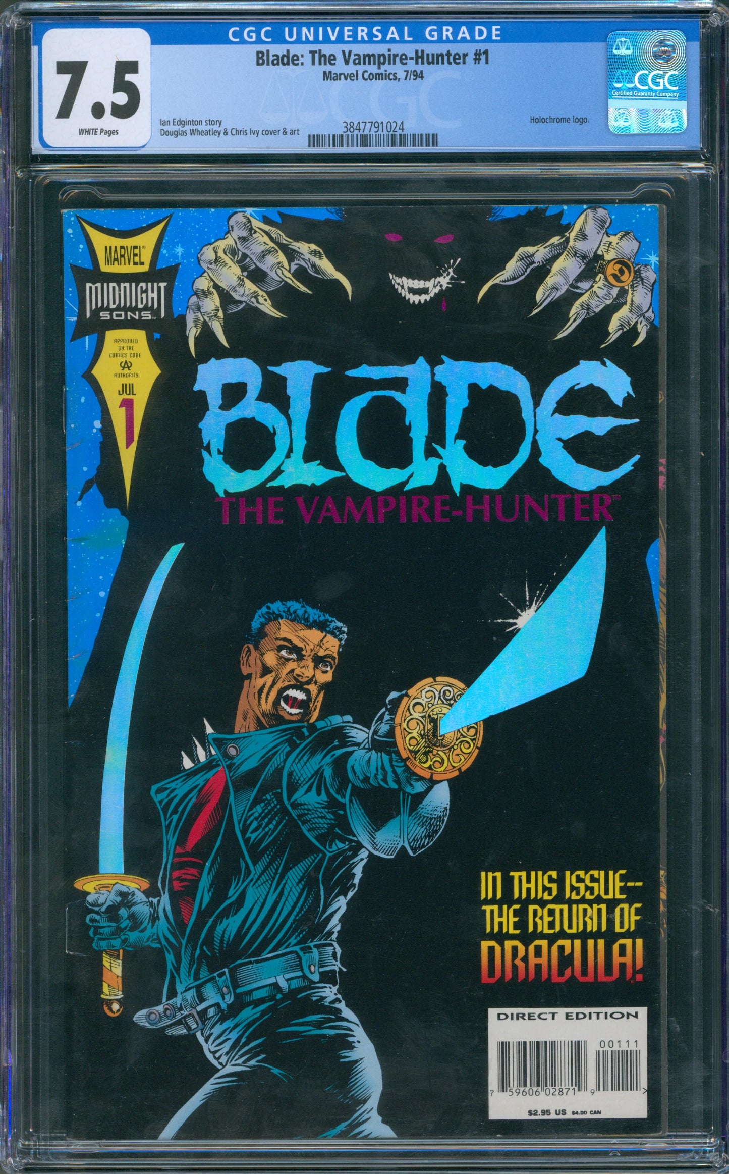 Blade: The Vampire Hunter #1 Holochrome Logo