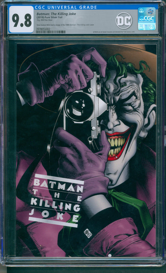 Batman: The Killing Joke Pure Silver Foil.  35g .999 Fine Silver.  New Zealand Mint Replica image of the 1988 Batman : The Killing Joke cover