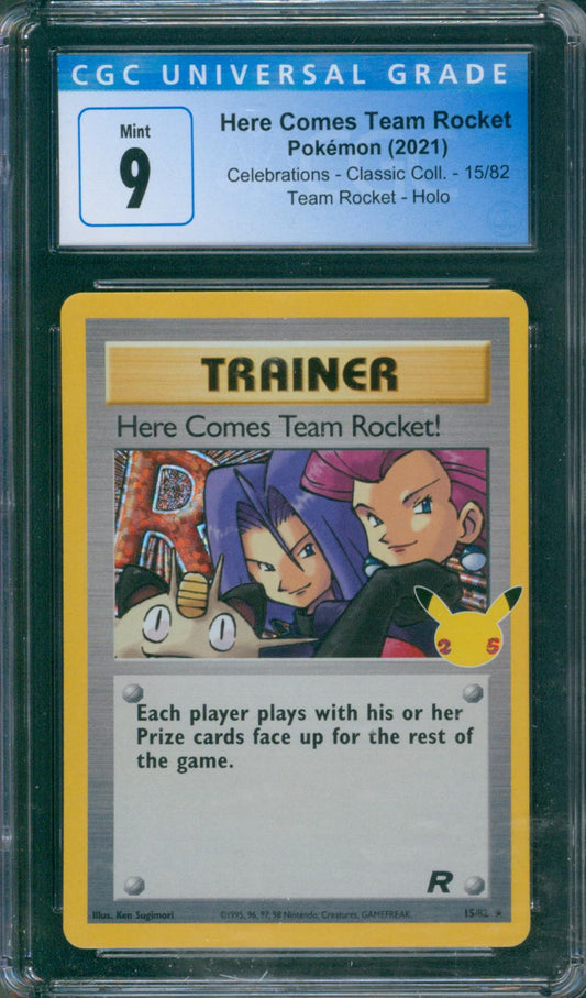Here Comes Team Rocket CGC 9.0 Holo