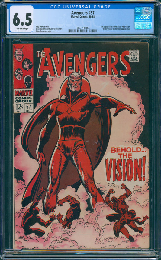 Avengers #57 1st App. of Vision. Black widow and Ulton App. Buscema cover