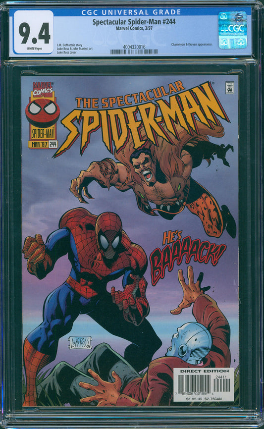 Spectacular Spider- Man #244 Chameleon & Kraven App. Ross Cover